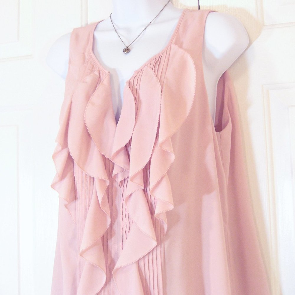 WHBM | Cascade Ruffle Front Shell Blouse Top - Picture 5 of 11